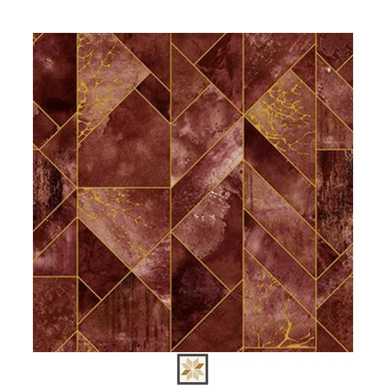 Brown Shapes PVC(Vinyl) Wallpaper (529 inches width) : WP-34009-B