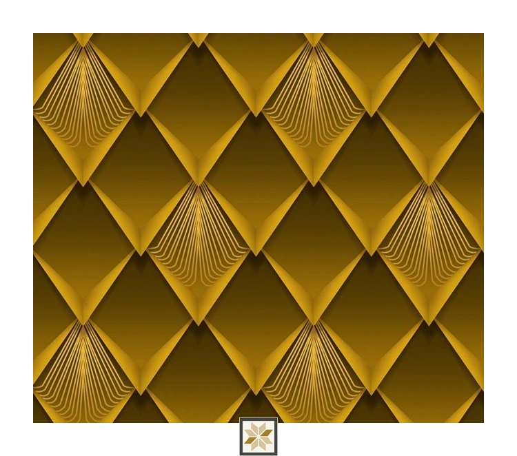 Gold Shapes Wallpaper (533.4 inches width) : WP-34523-C