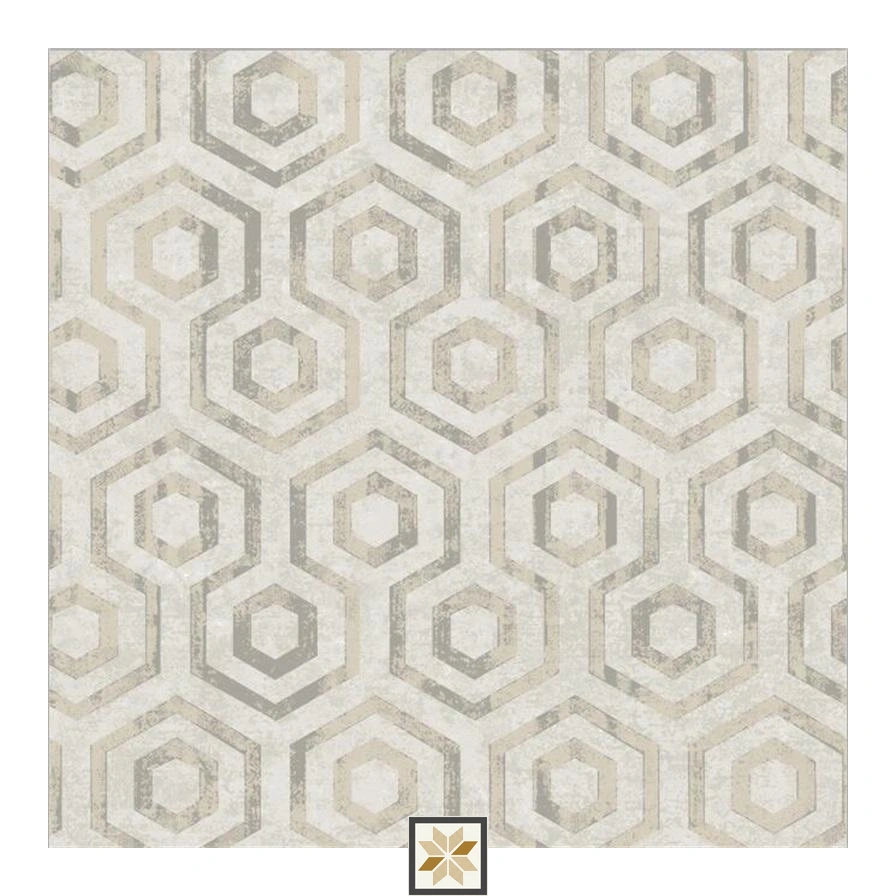 White Shapes Non Woven Wallpaper (533.4 inches width) : WP-34398-F