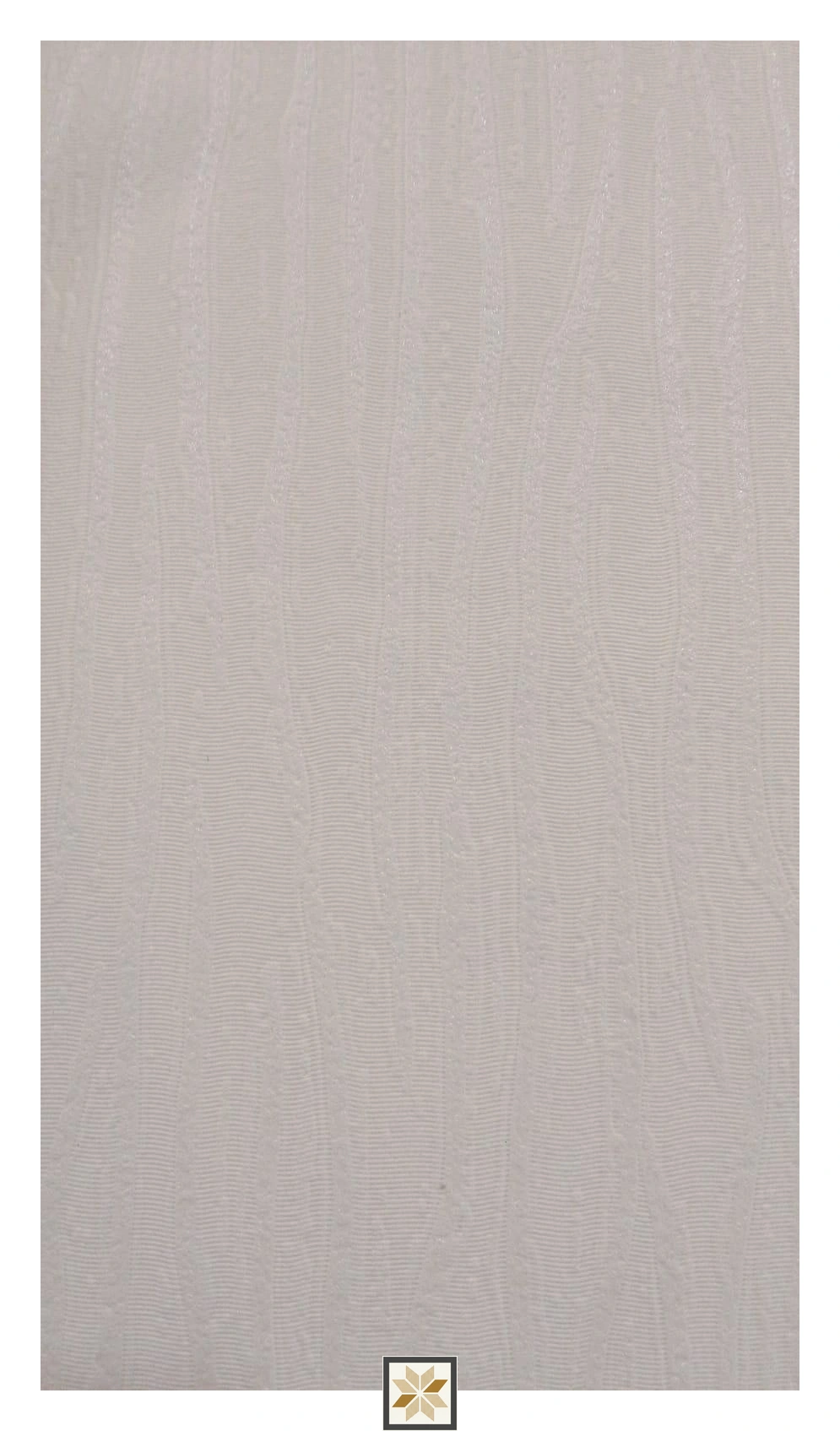 White Textured PVC(Vinyl) Wallpaper (533.4 inches width) : WP-34524-F