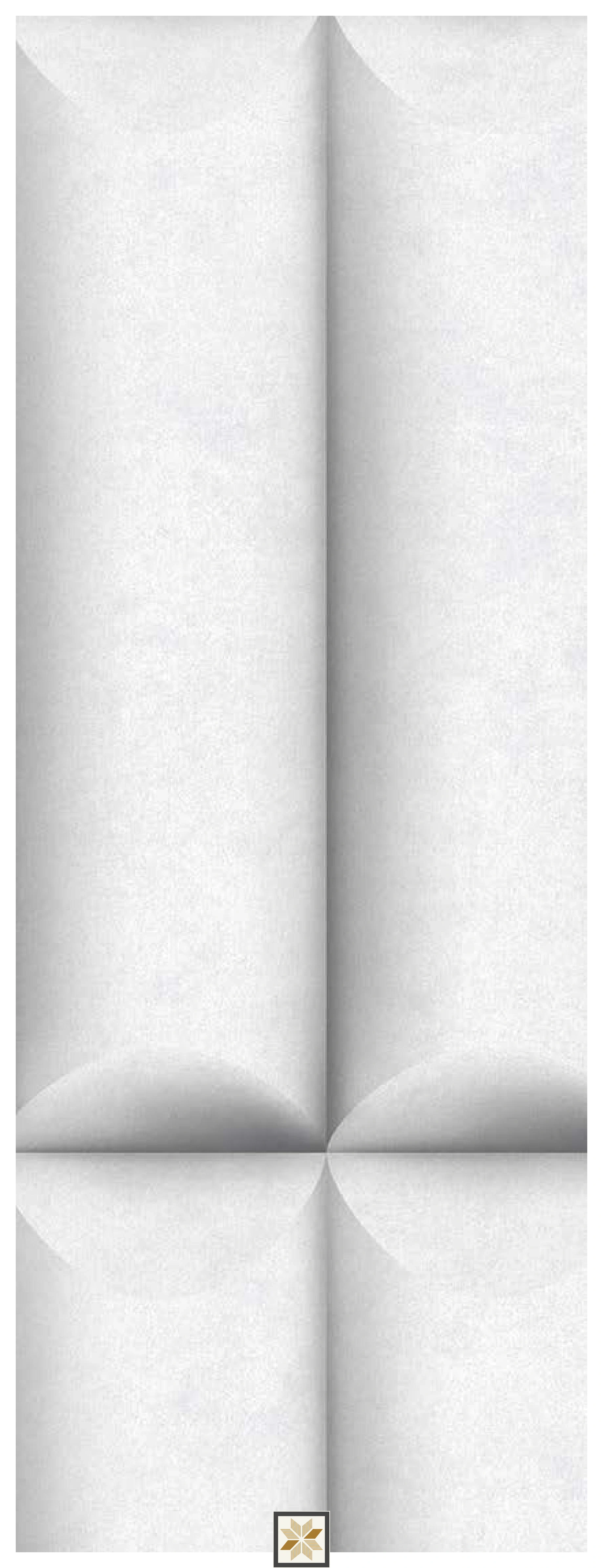 White Pattern Wallpaper (533 inches width) : WP-34533-F