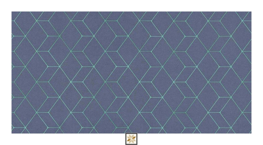 Blue Shapes PVC(Vinyl) Wallpaper (1066.8 inches width) : WP-34152-B