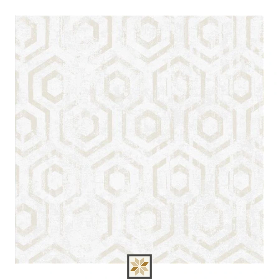 White Shapes Non Woven Wallpaper (533.4 inches width) : WP-34398-D