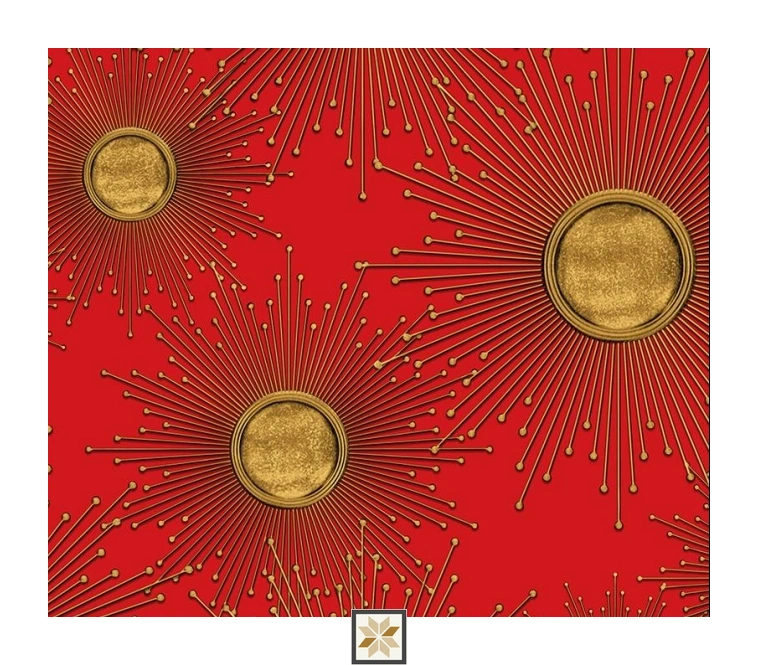 Red Pattern Wallpaper (533.4 inches width) : WP-34741-F