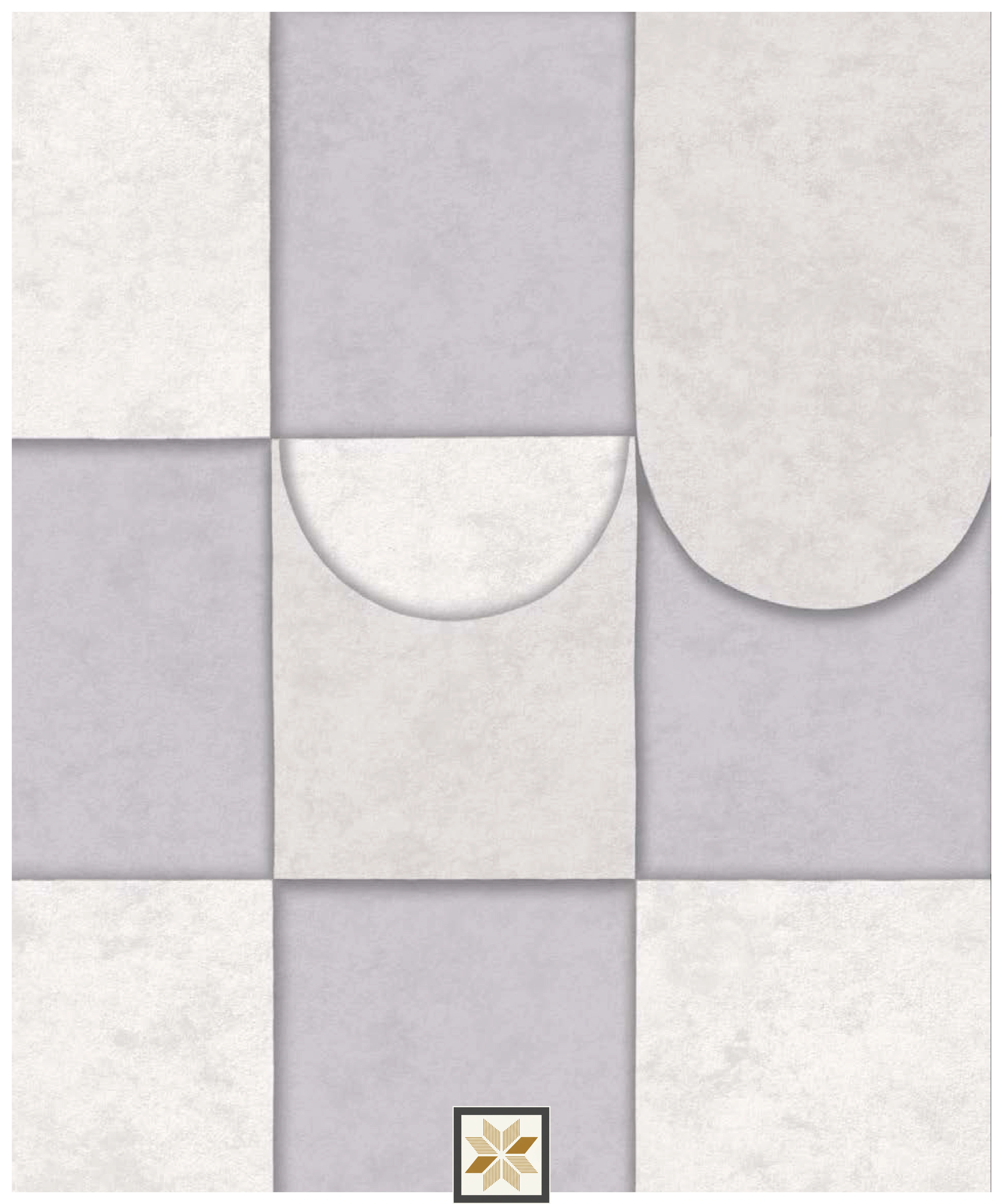 White Pattern Wallpaper (533 inches width) : WP-34402-E