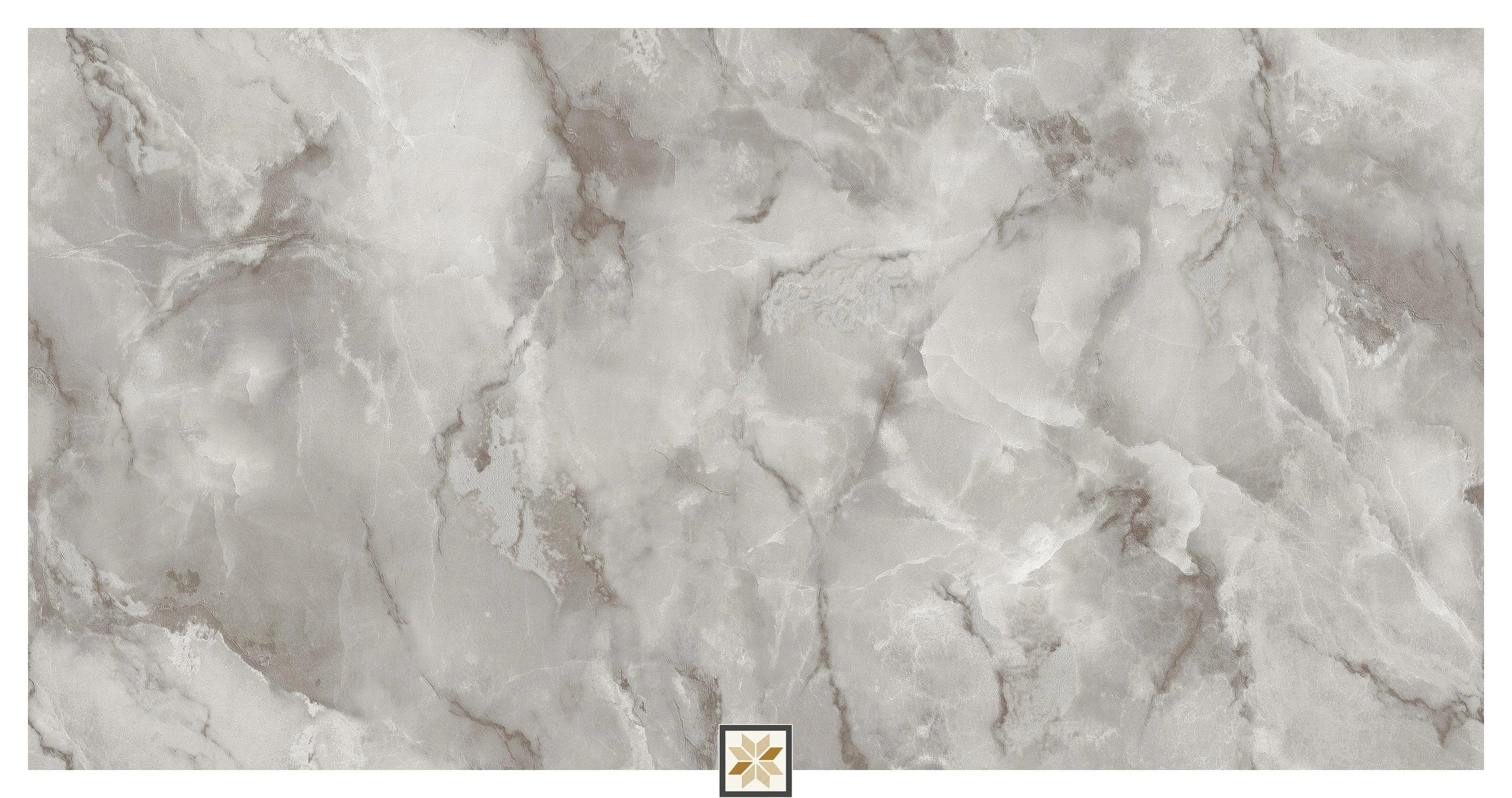 Grey Marble PVC(Vinyl) Wallpaper (1066.8 inches width) : WP-34268-F