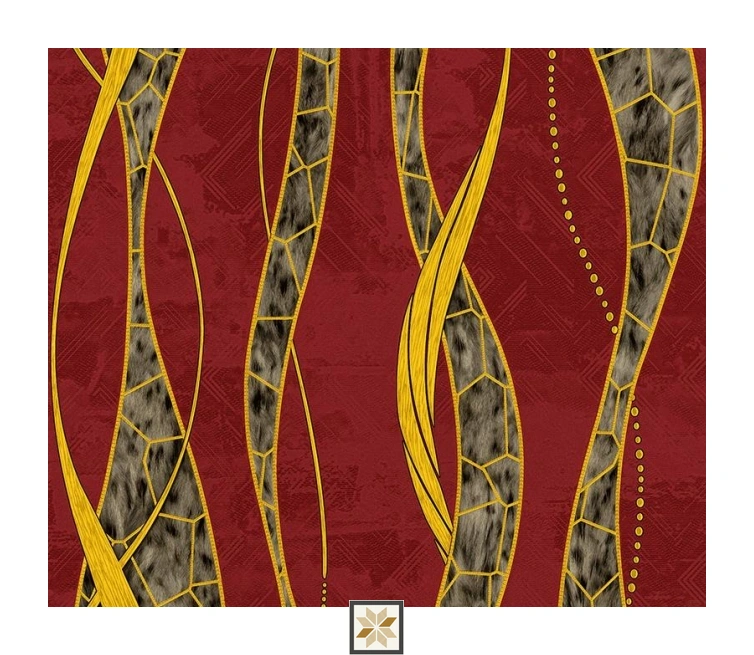 Red Pattern Wallpaper (533.4 inches width) : WP-34367-F