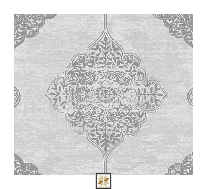 Grey Royal Wallpaper (533.4 inches width) : WP-34334-E