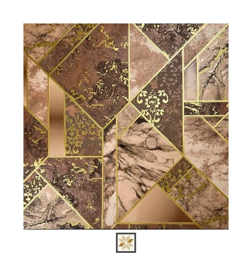 Brown Shapes Wallpaper (533.4 inches width) : WP-34959-C