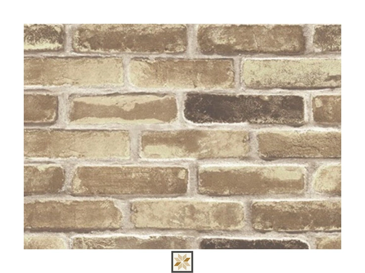 Cream Brickwork Wallpaper (1066.8 inches width) : WP-34853-B