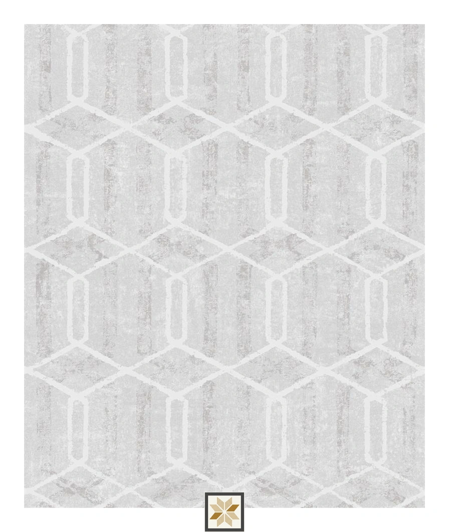 Grey Shapes Non Woven Omega Wallpaper (533.4 inches width) : WP-34503-C