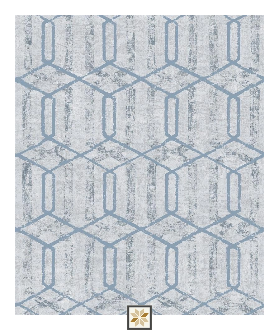Grey Shapes Non Woven Omega Wallpaper (533.4 inches width) : WP-34503-E