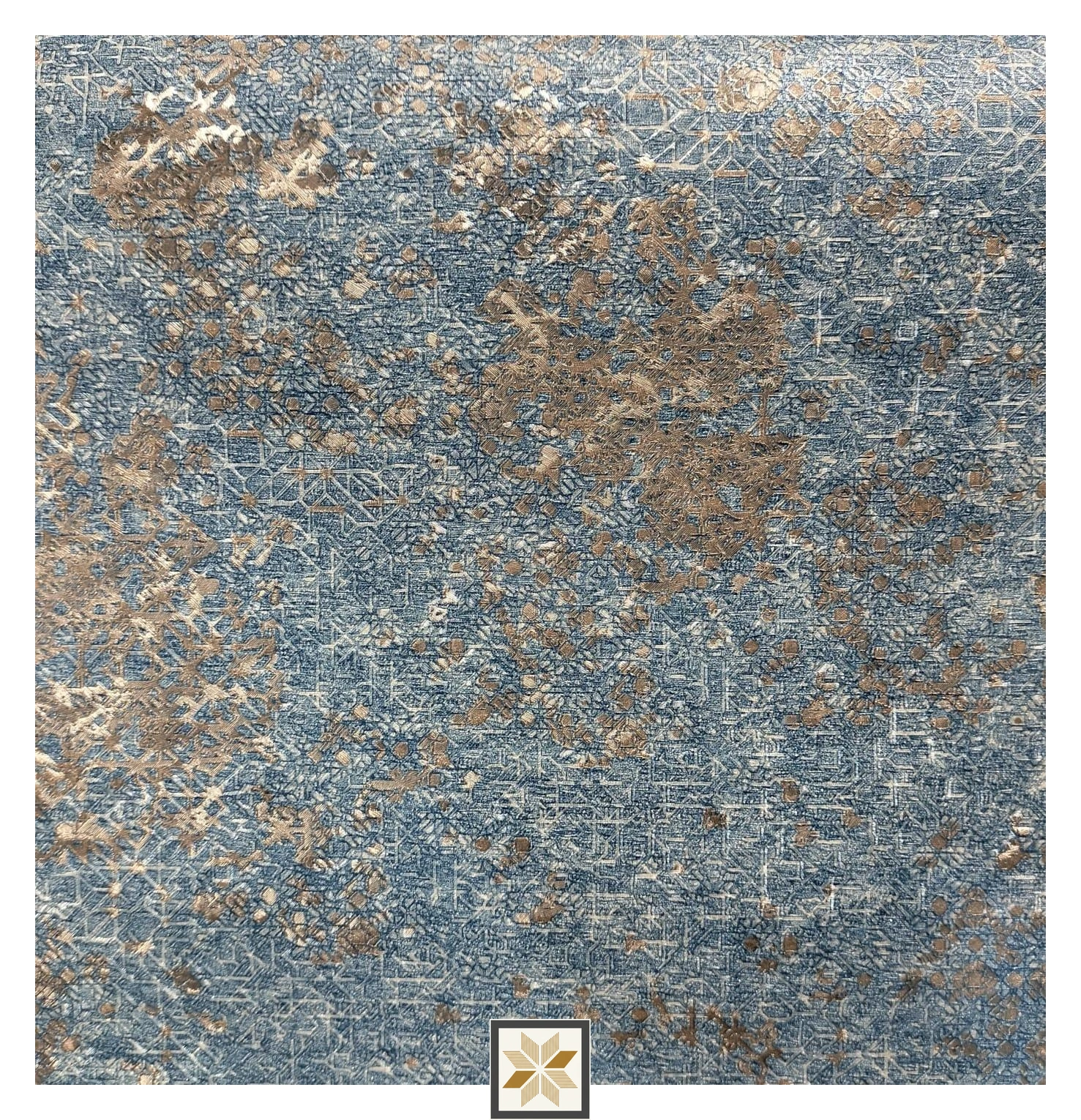 Blue Textured Wallpaper (533.4 inches width) : WP-34916-B