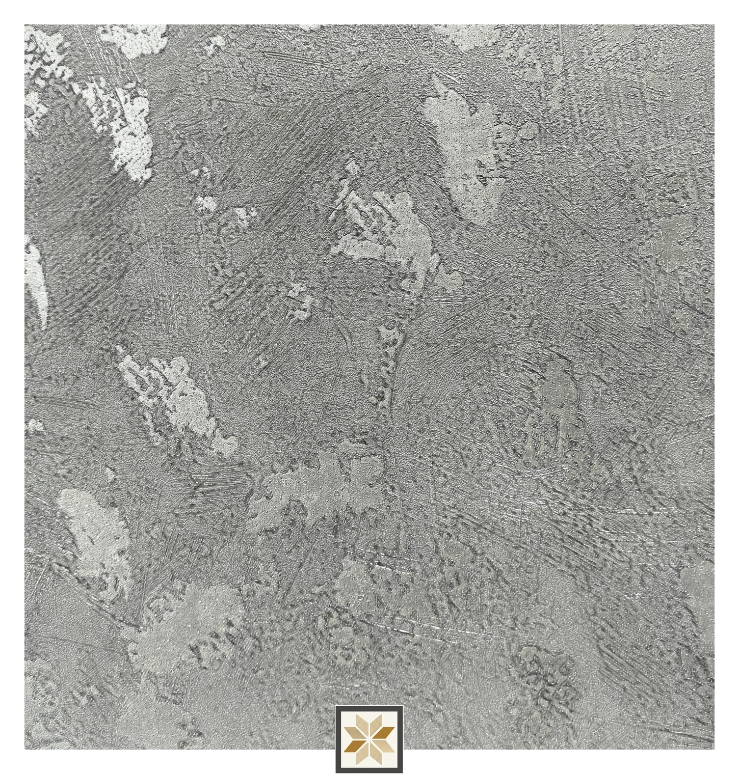 Silver Textured Wallpaper (533.4 inches width) : WP-34543-C