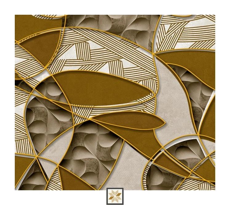 Brown Pattern Wallpaper (533.4 inches width) : WP-34744-C