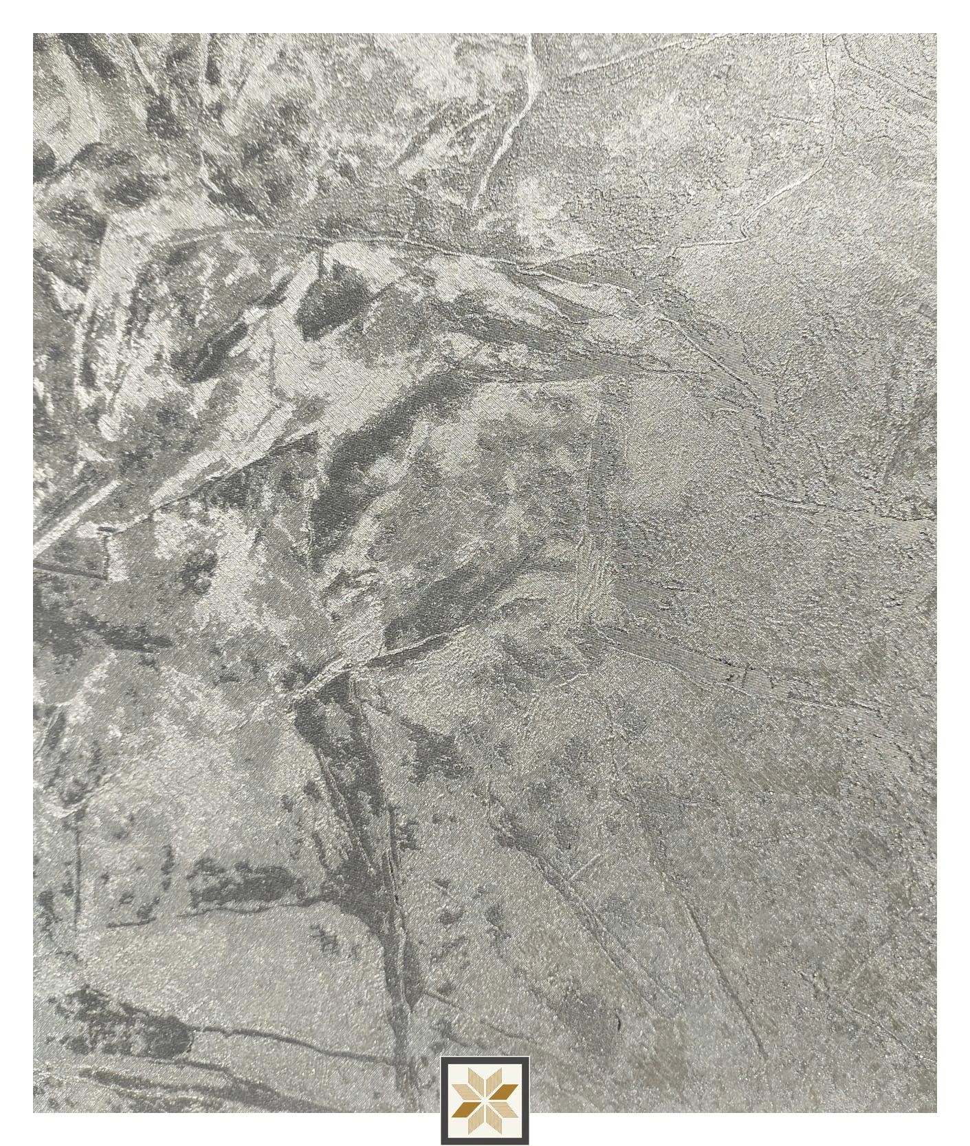 Silver Textured Wallpaper (533.4 inches width) : WP-35028-D