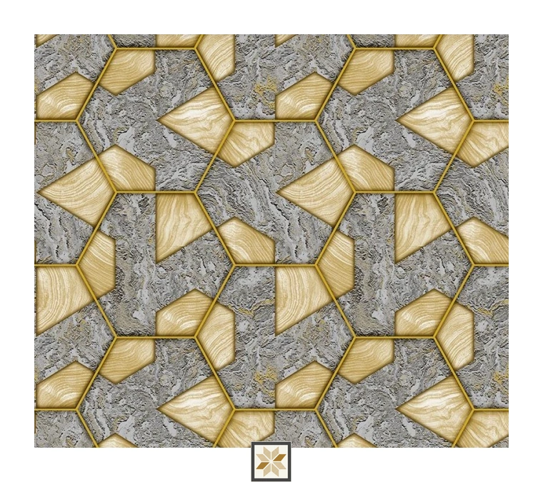 Grey Shapes Wallpaper (533.4 inches width) : WP-34617-D