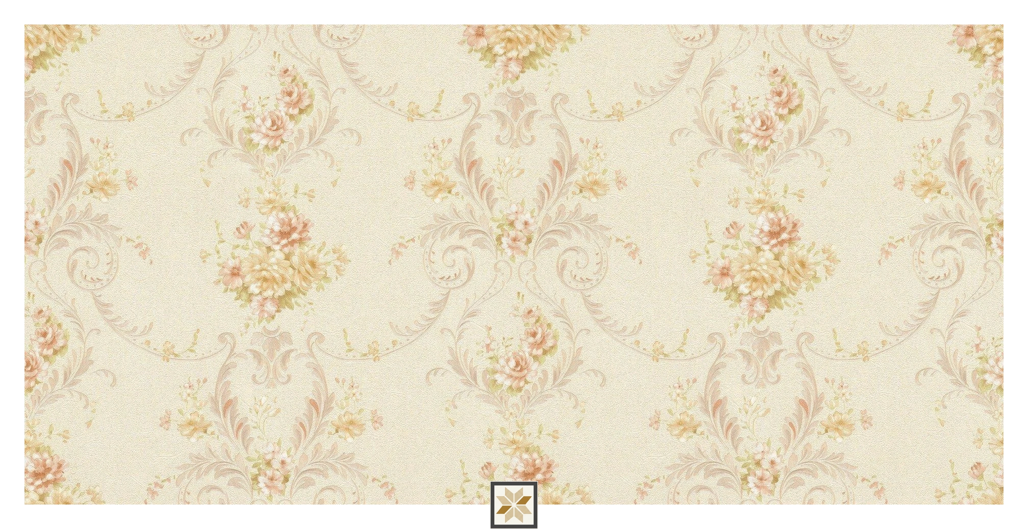 Cream Pattern PVC(Vinyl) Wallpaper (533.4 inches width) : WP-34983-B