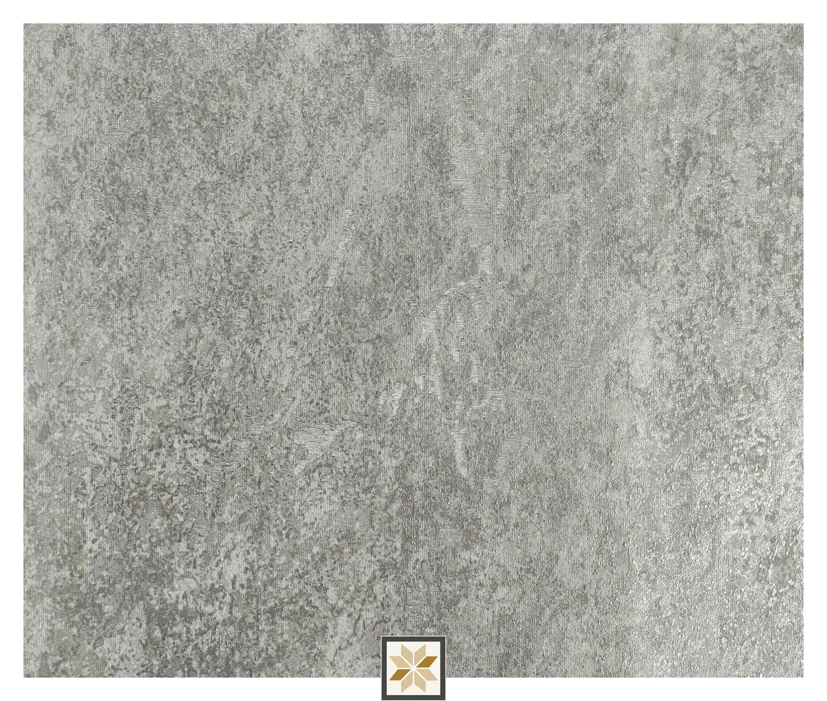 Silver Textured Wallpaper (533.4 inches width) : WP-34766-E