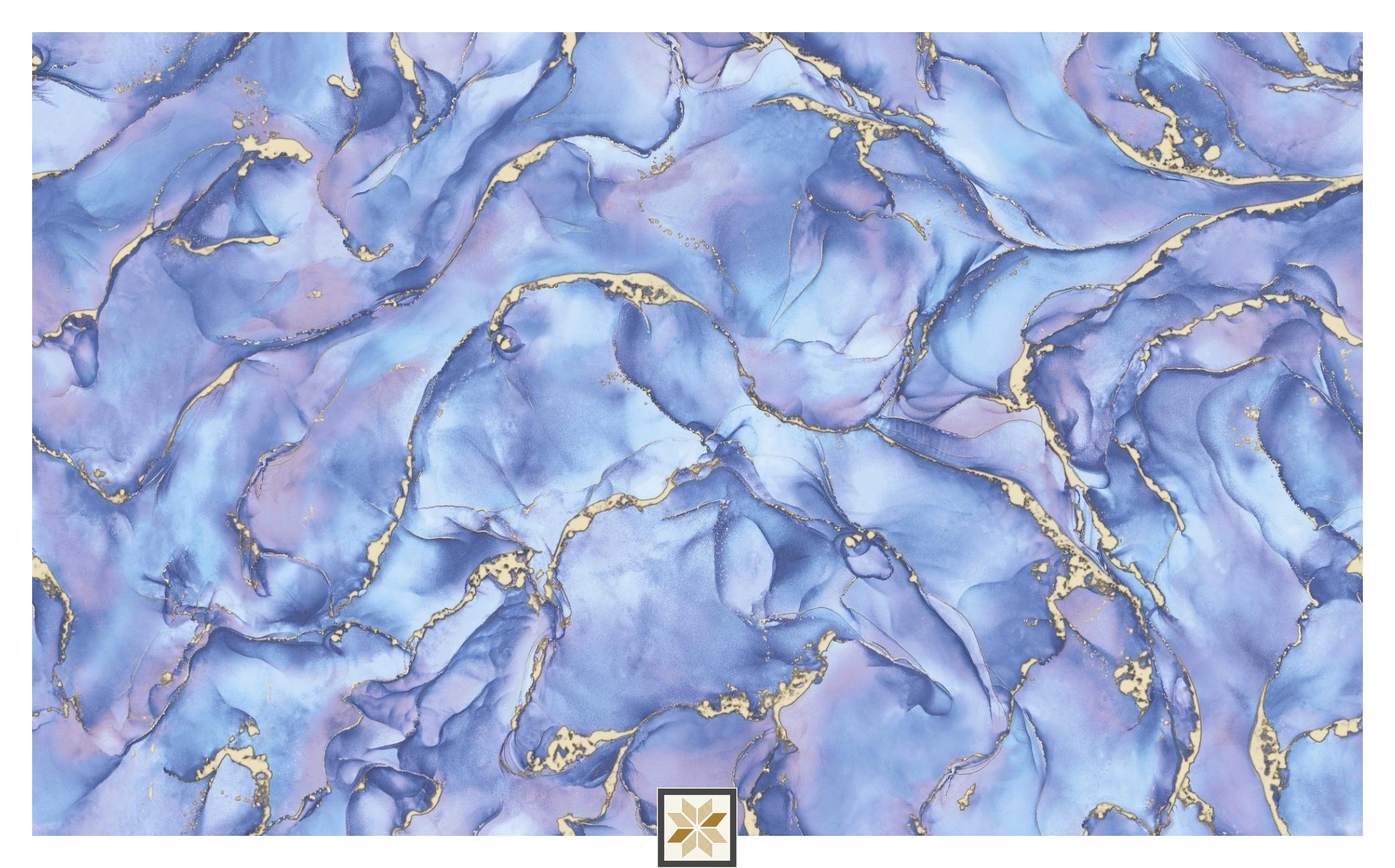 Blue Abstract PVC(Vinyl) Wallpaper (1066.8 inches width) : WP-35103-C