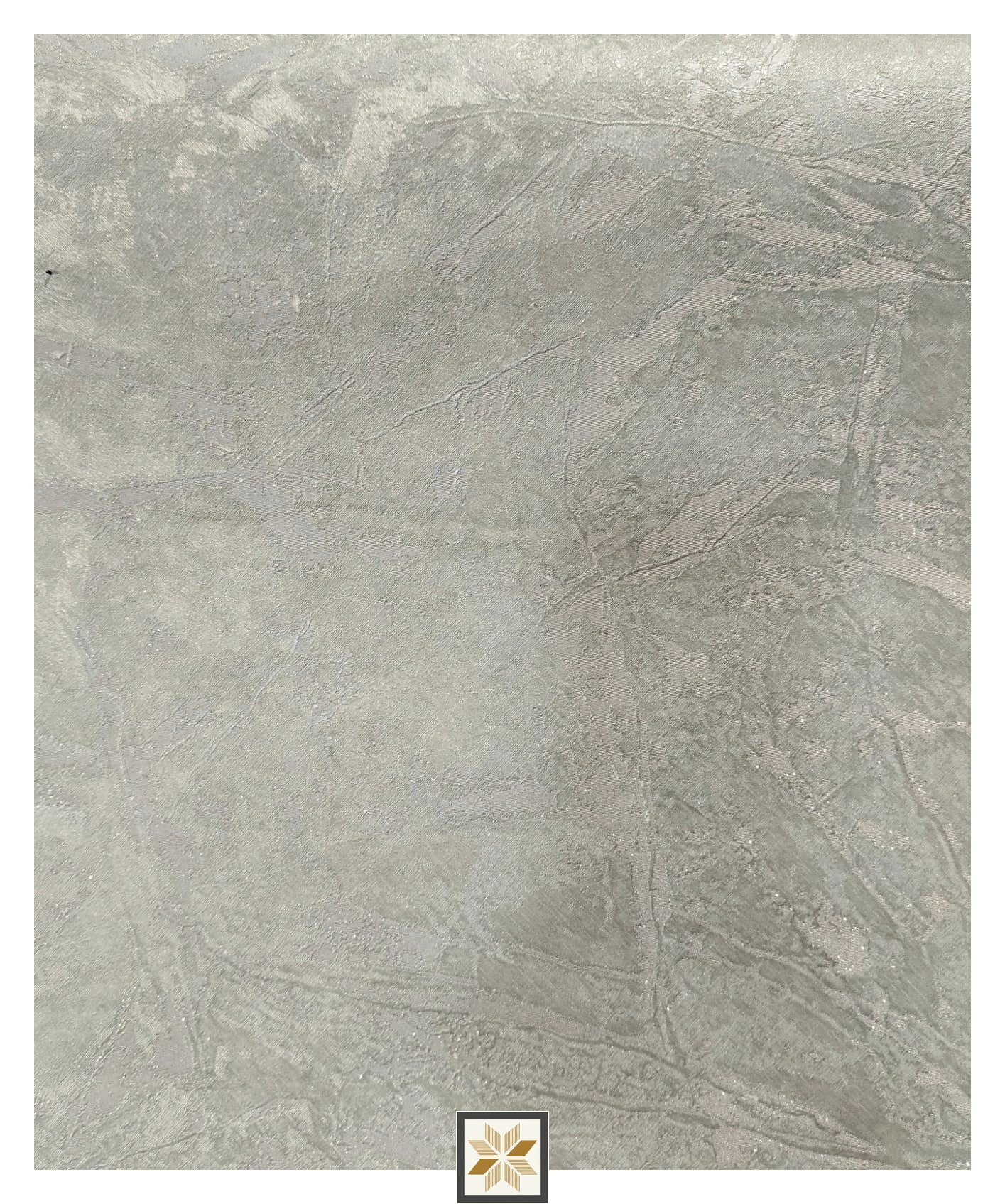 Silver Textured Wallpaper (533.4 inches width) : WP-35022-F