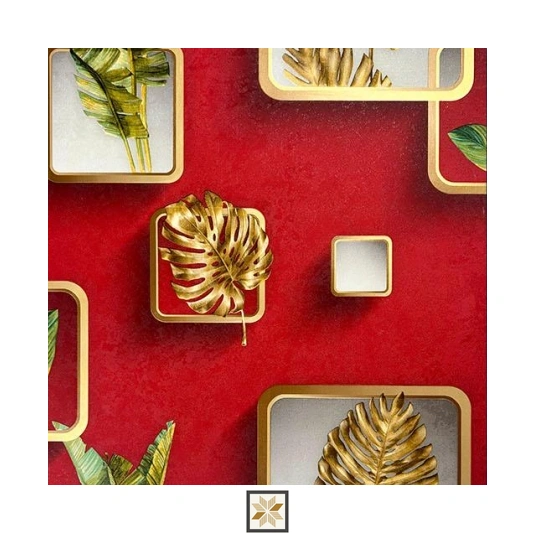 Red Pattern Wallpaper (533.4 inches width) : WP-34906-F