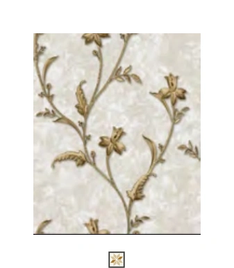 Beige Flower Wallpaper (533.4 inches width) : WP-34978-B
