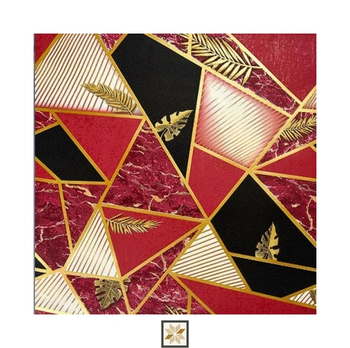 Red Shapes Wallpaper (533.4 inches width) : WP-35107-F