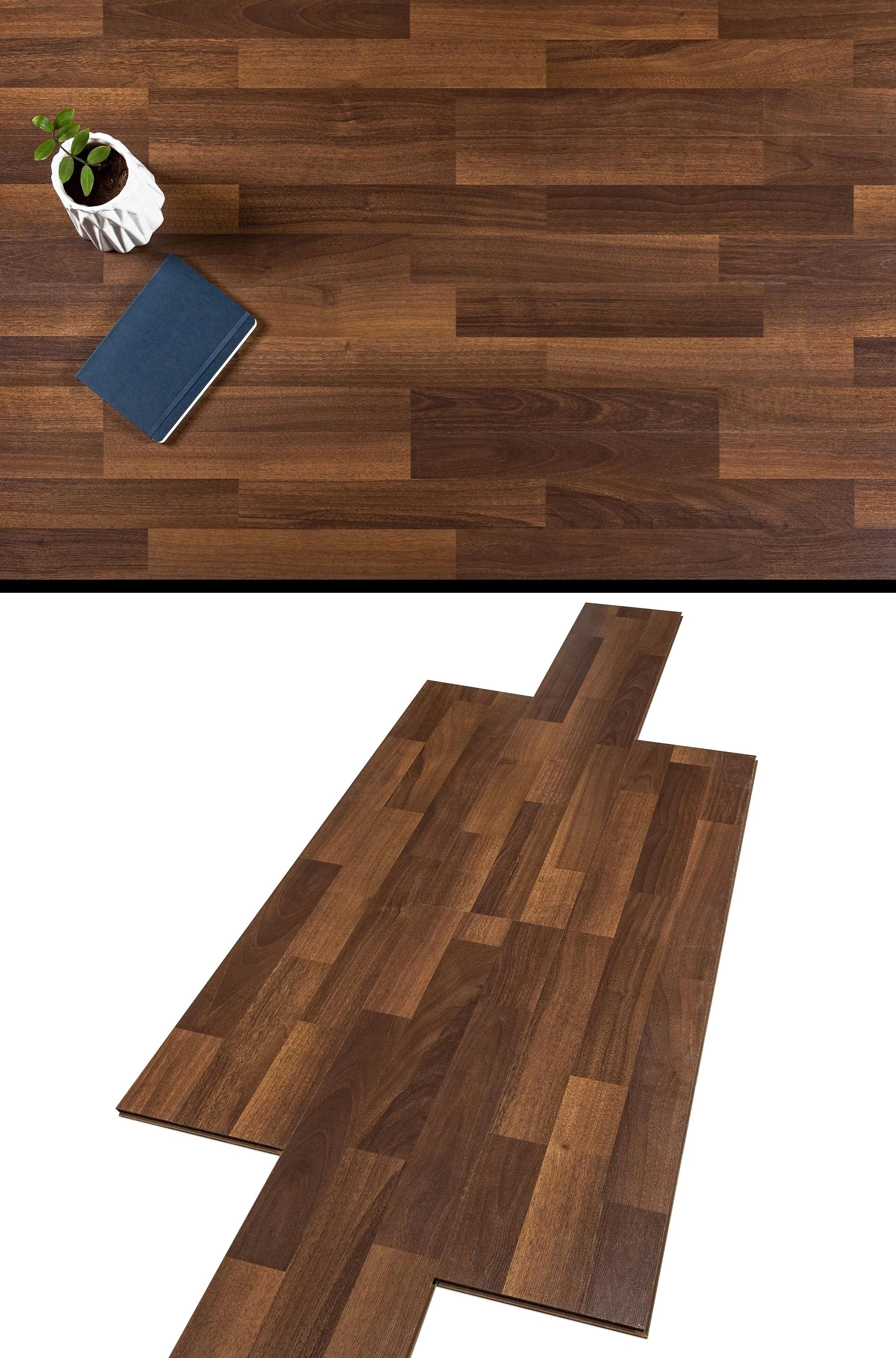 Brown Crystal Finish HDF Wooden Flooring | Best for Balcony, Bedroom, Kitchen, Living Room, Office | WF-24998